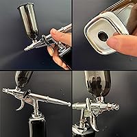 Vista 5 de Kit de Aerógrafo de Alto Flujo de Aire, Compresor de Aerógrafo Portátil, Aerógrafo Inalámbrico Recargable, Mini Aerógrafo, Pistola de Aerógrafo