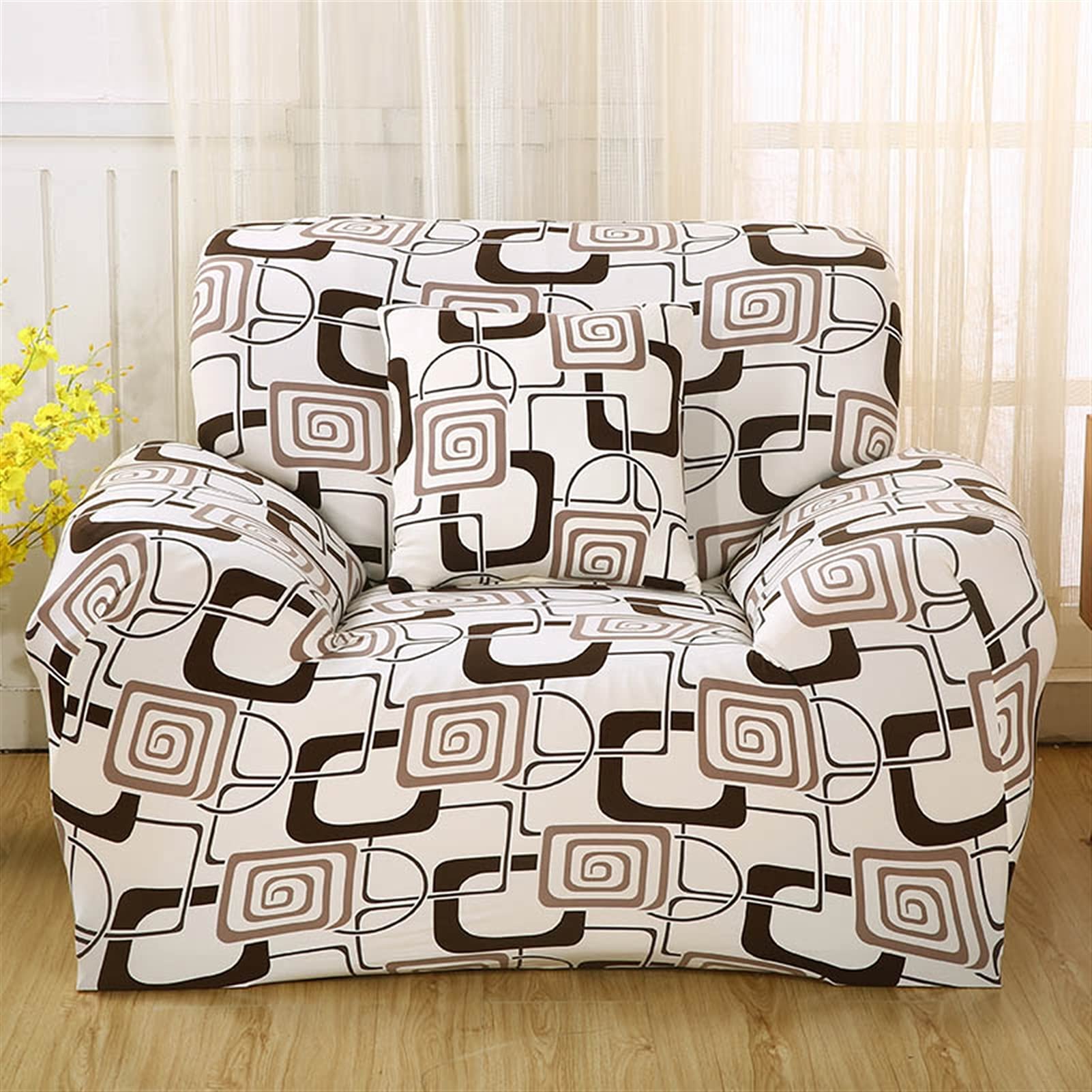 Housse de canapé stretch coton de qualité supérieure pour grand salon chic