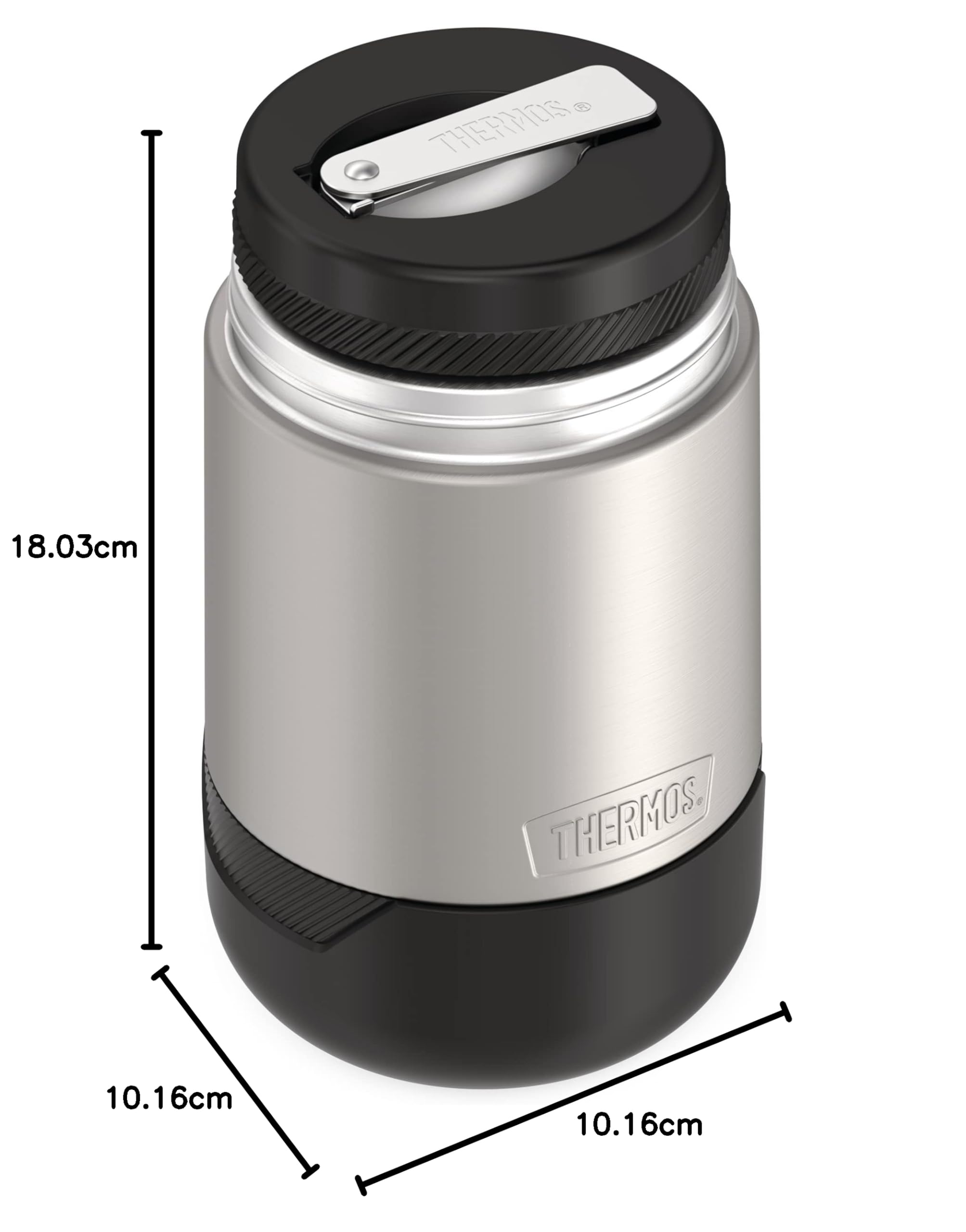 THERMOS ALTA SERIES BY Tarro de acero inoxidable (18 onzas), color negro