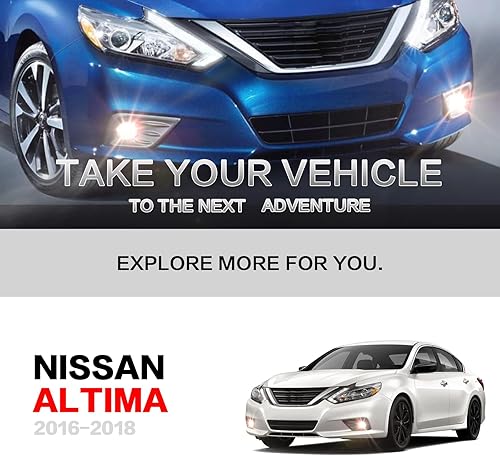 Miniatura 4 de Shocklight Reemplazo de montaje de faros antiniebla para Nissan Altima 2016 2017 con bombillas H11 de 12 V, 55 W, arnés de cableado e interruptor