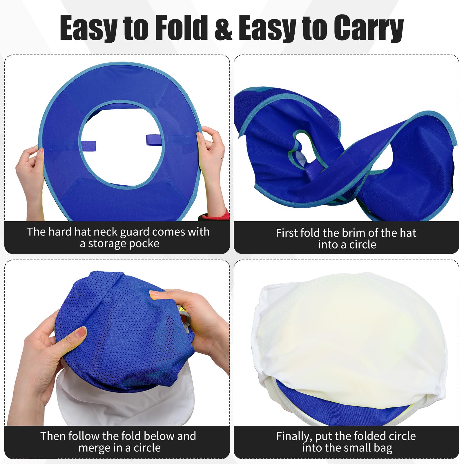 9 parasoles de alta visibilidad para casco duro, visera de sombrero duro, cubierta de ala dura, cubierta de cuello con tira reflectante, accesorios para hombres y mujeres, casco duro no incluido