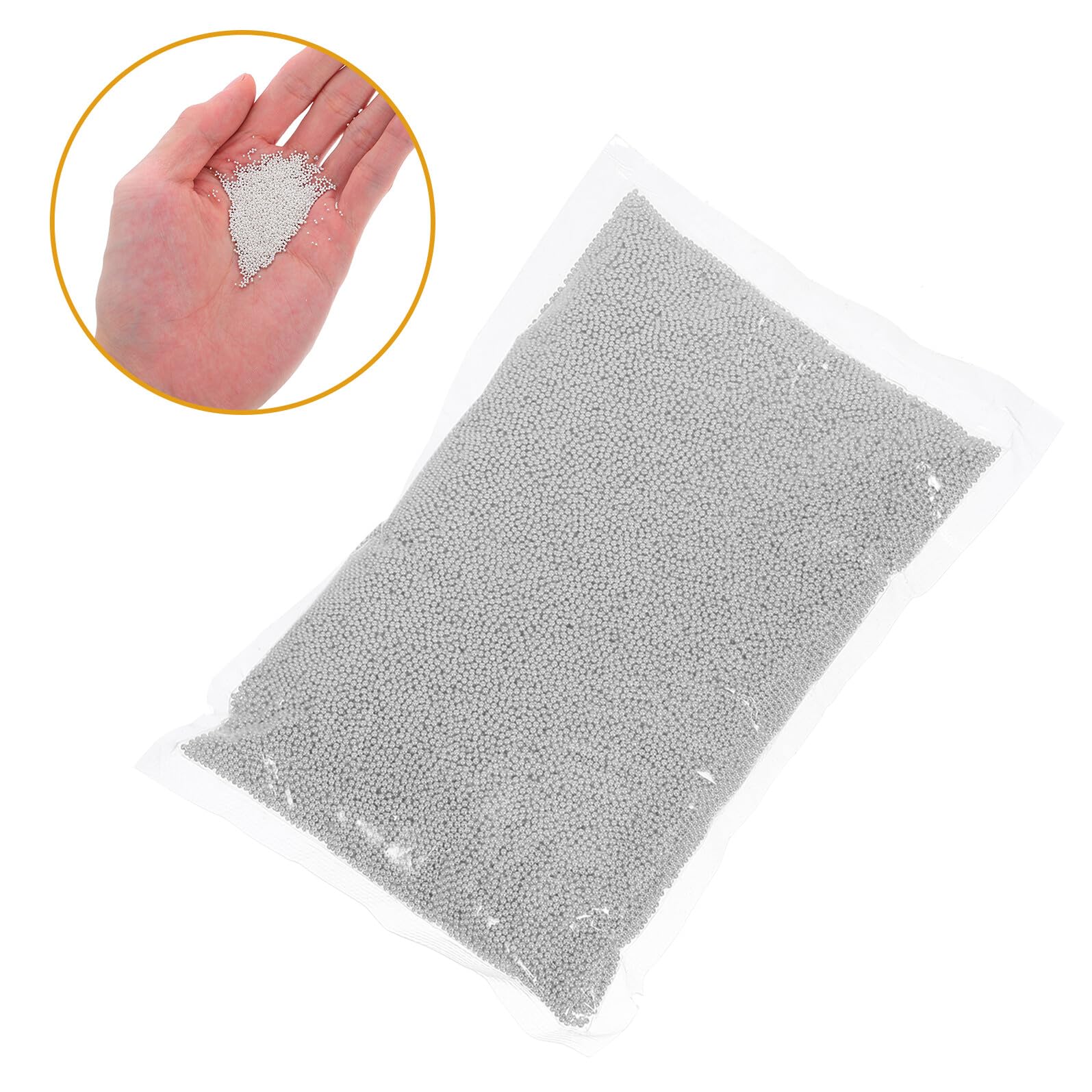 Perline per Unghie Rotonde 500g in Metallo, Decorazione Nail Art | 1 Confezione, Argento, Design Elegante e Delicato, per Crafting e Party