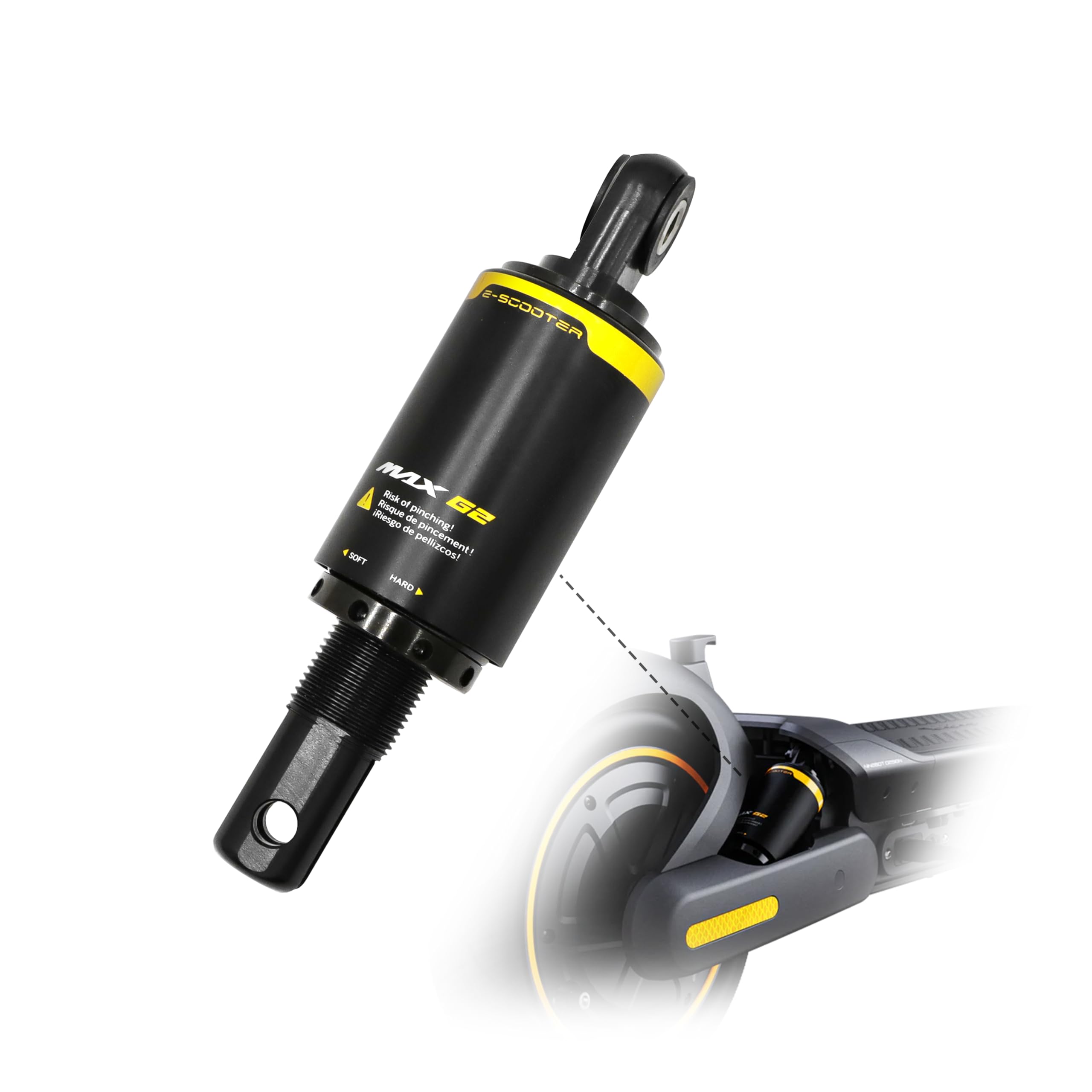 stioScooter Rear Shock Absorber Compatible with Ninebot by Segway MAX G2 G65 Max2 Kickscooter,Spring Shock Absorption Rear Suspension for MAX G2 Replacement Original Accessories