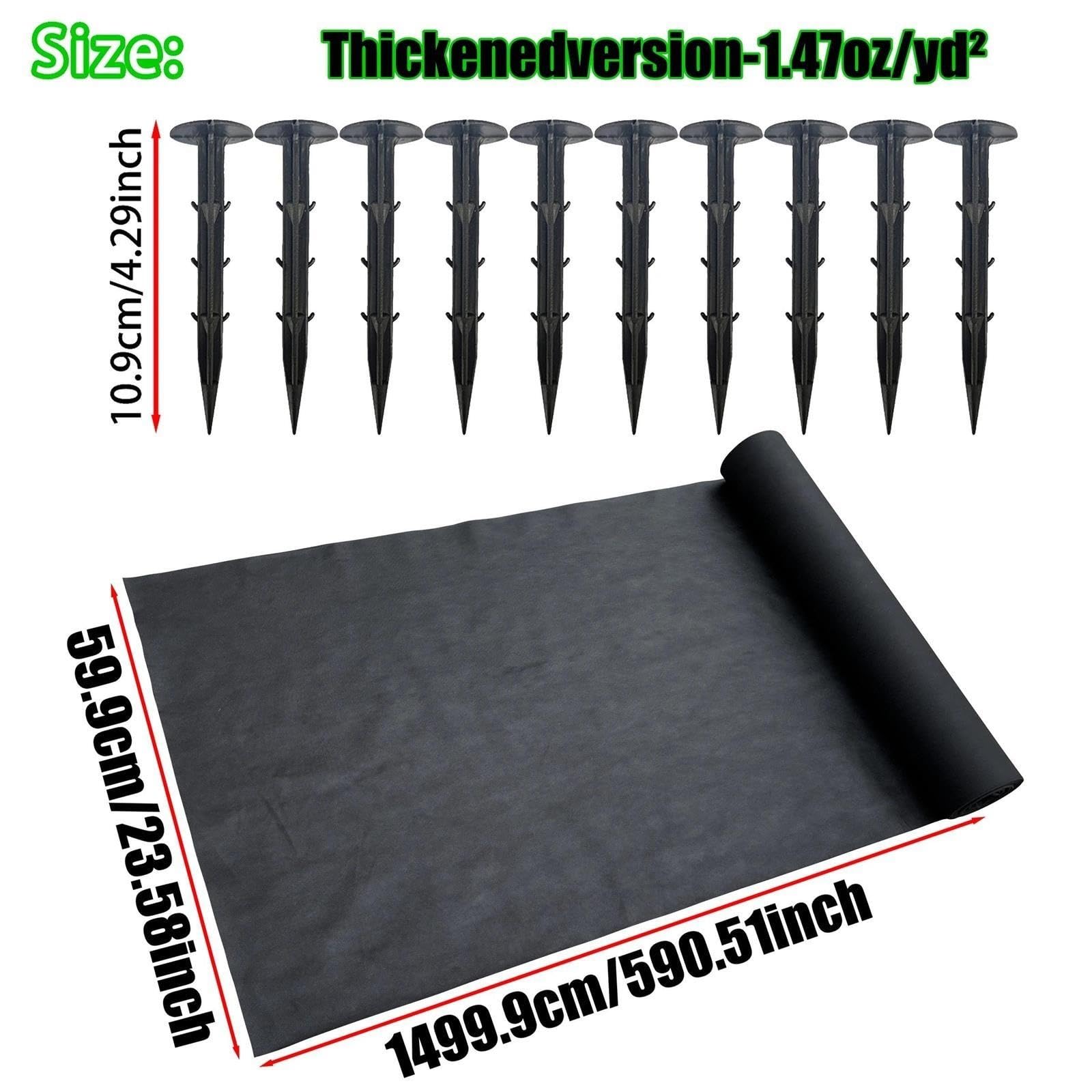 Panno antierba Nero 0,6 M con 10 Chiodi
