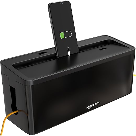 Amazon Basics Cable Management Box - Black