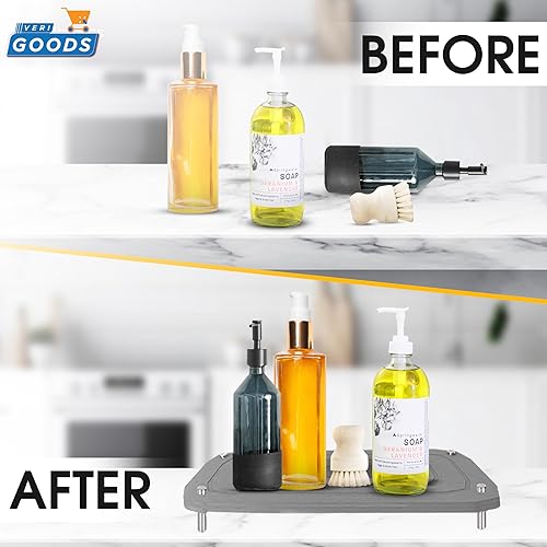 Miniatura 4 de Diatomaceous Earth - Juego de organizador para fregadero de secado instantáneo soporte dispensador de esponja y jabón resistente a las manchas para