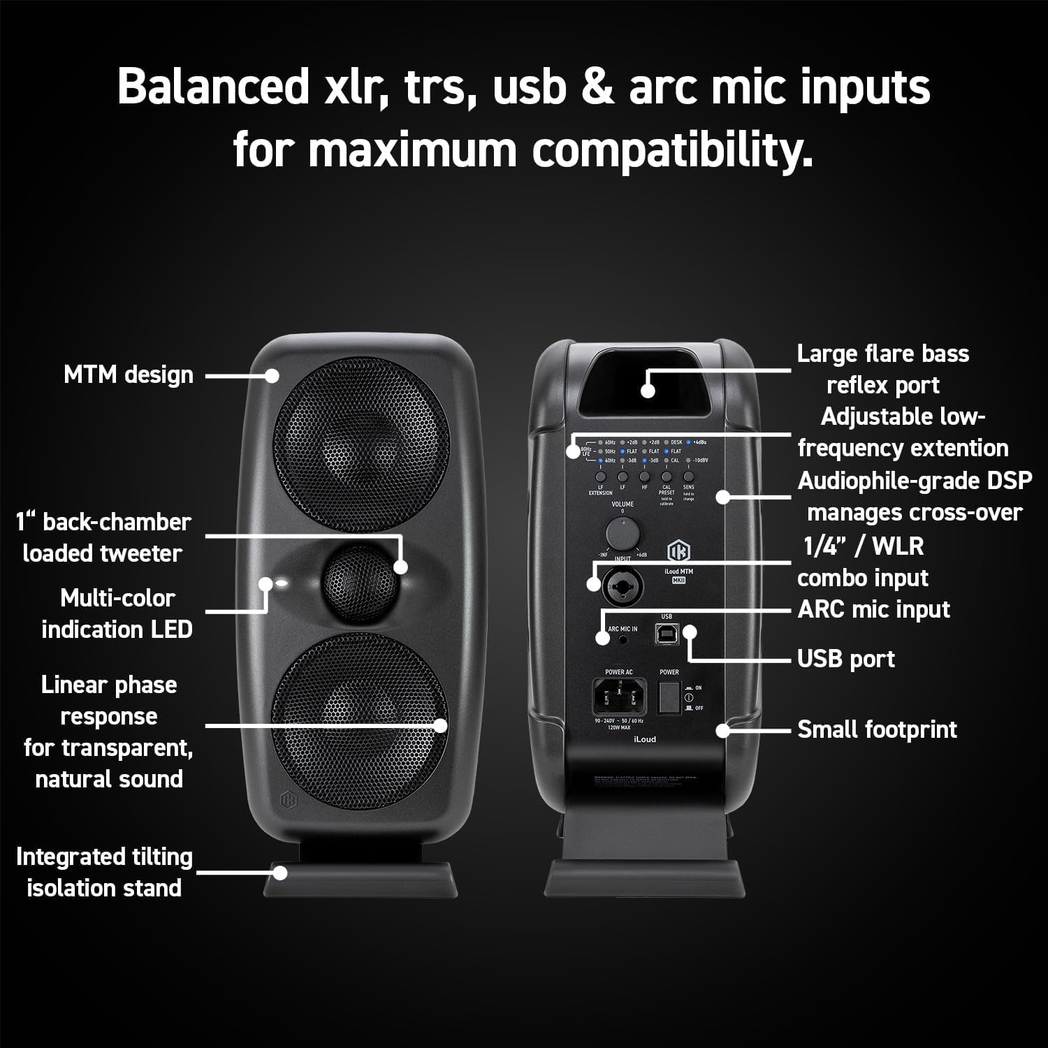 IK Multimedia / iLoud MTM Blackペア IK Multimedia iLoud MTM MKII - Pair of new generation compact hi