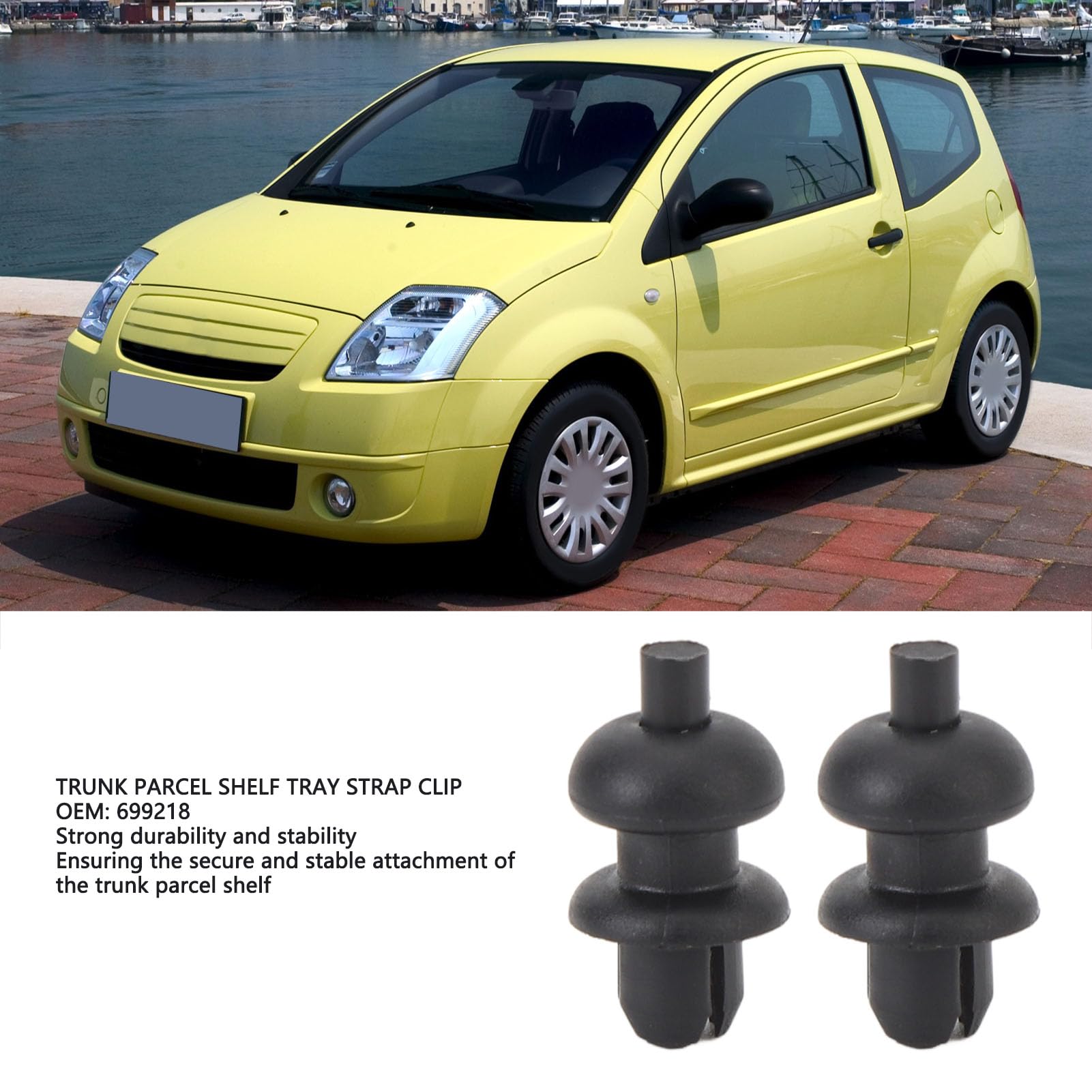 2PCS Trunk Parcel Shelf Tray Strap String Clip Plastic 699218 Rear Parcel Shelf Hook Clip for C2 C3 C4 Cactus DS3