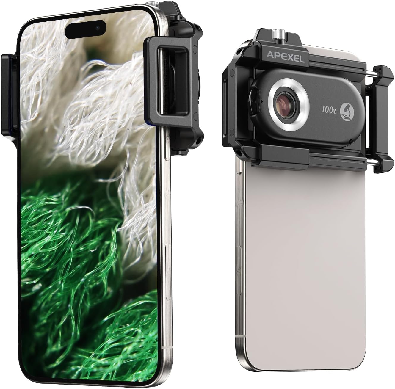 APEXEL 100X Portable Pocket Phone Microscope, Easy Focus for Beginners