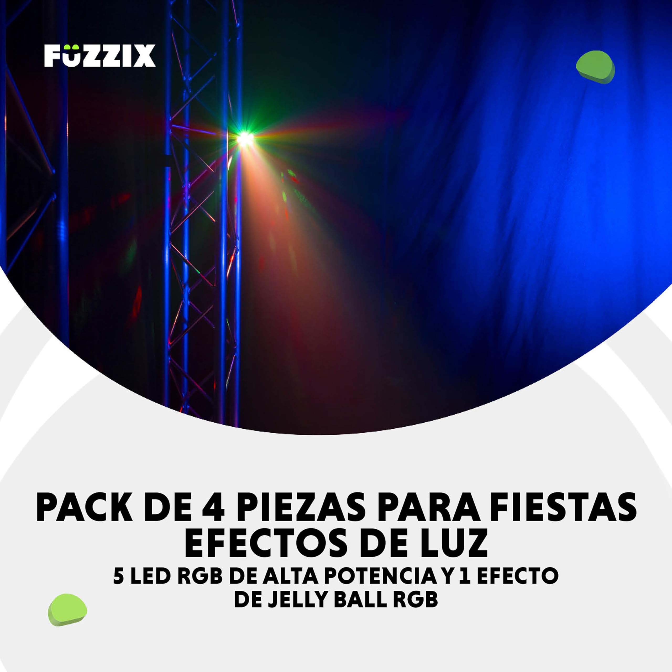 BeamZ - Pack de iluminación LED con máquina de humo de 550W | 550W de potencia, densidad de humo ajustable, con efecto LED, para Halloween y fiestas temáticas