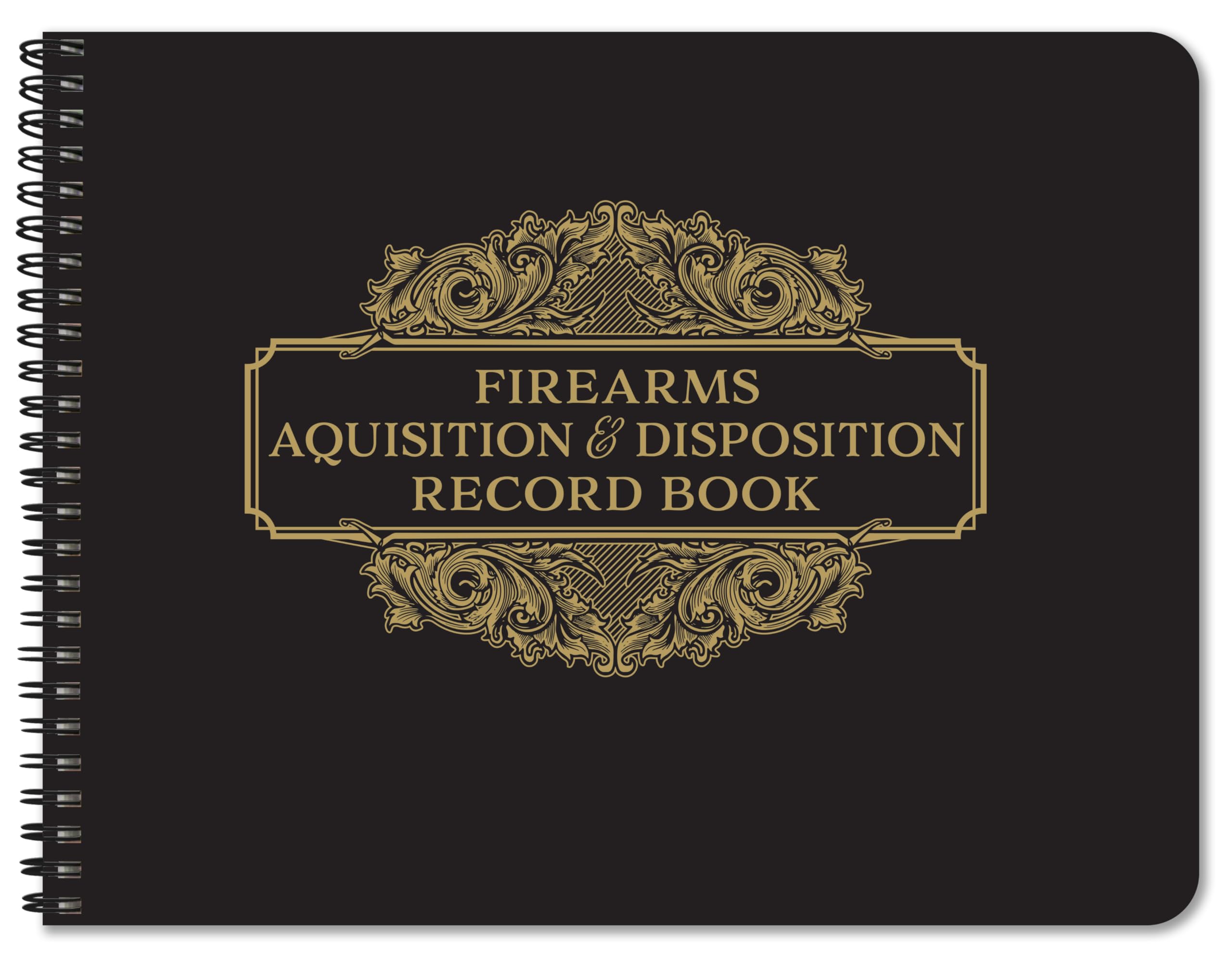 BookFactory Libro de registro de adquisición y disposición de armas de fuego extra grande A&D (2 páginas extendidas)/libro de registro de armas ATF/libro de registro - 2,100 entradas, Wire-O, 14 x 8.5
