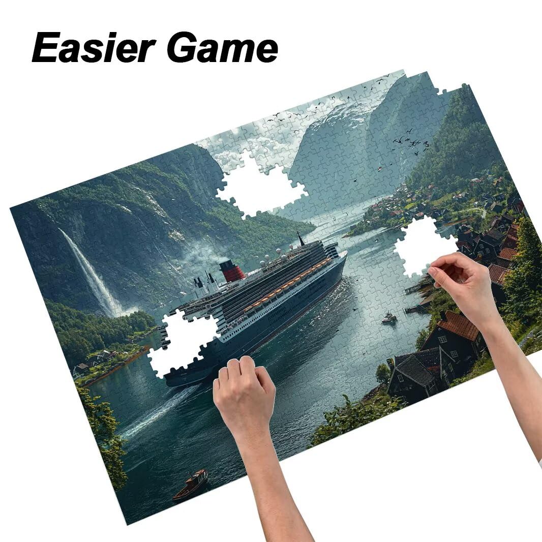 Puzzle 1000 elementów dla dorosłych, niemożliwe puzzle rzeka dla dorosłych