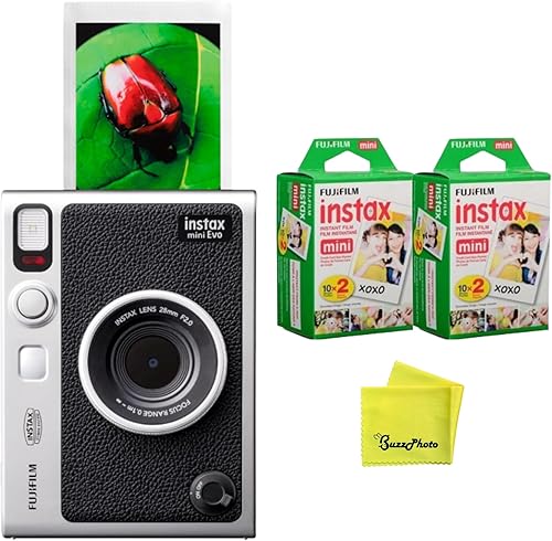 Miniatura 20 de Fujifilm Instax Mini EVO - Cámara instantánea Negro -,(BK) con 2 paquetes individuales,(BK) con 4 paquetes individuales,(BR) con 3 paquetes