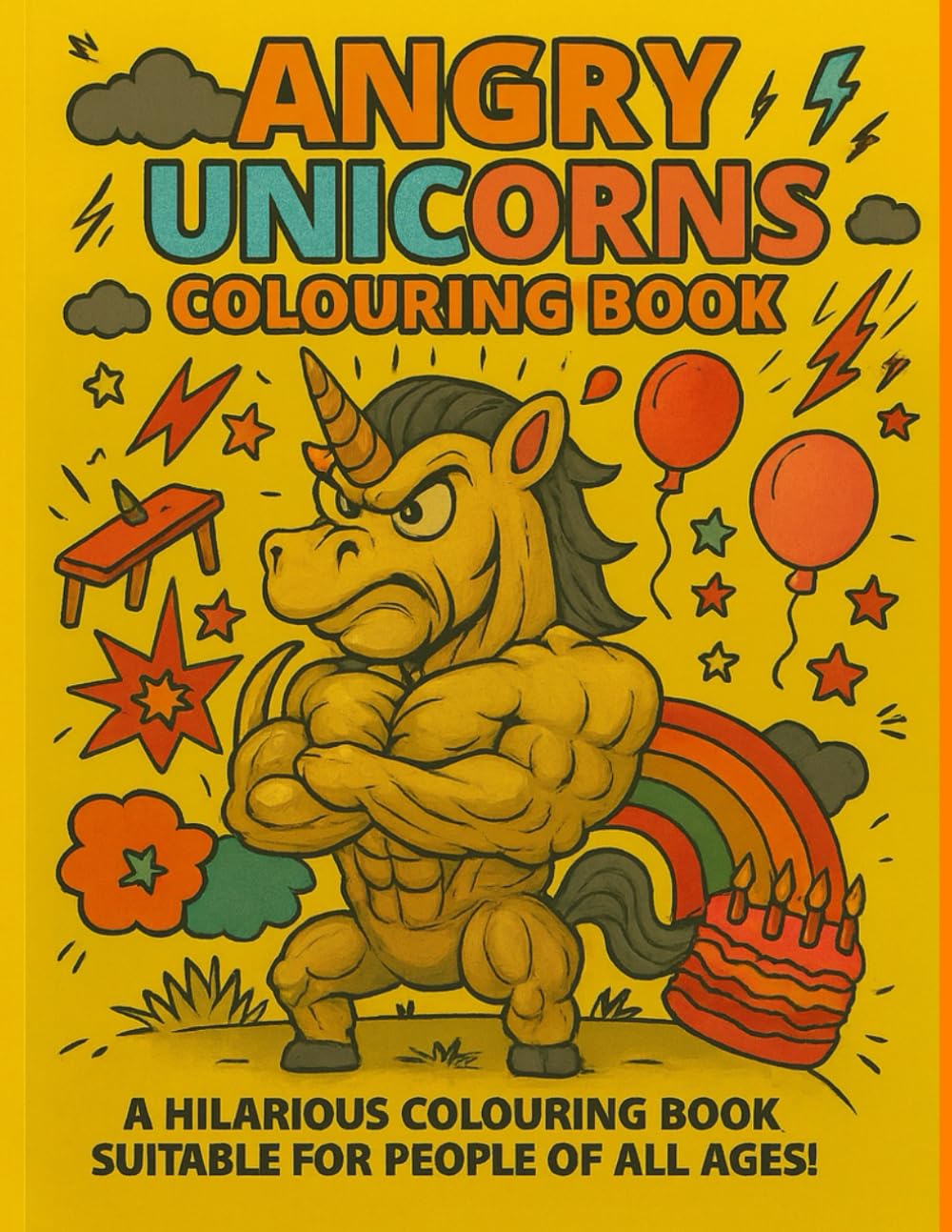 ANGRY UNICORNS COLOURING BOOK