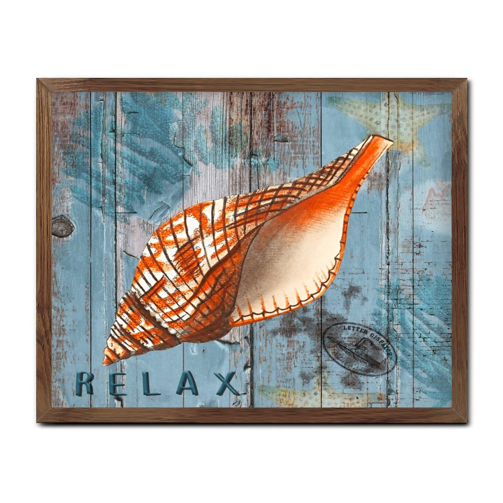 Panneau de décoration murale encadré en bois, cadeau idéal océan