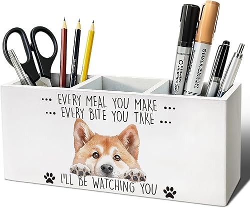 Miniatura 12 de Husky Gifts - Organizador de lápices para accesorios de escritorio, amantes de los animales, mujeres, hombres, regalos divertidos de perros, soporte