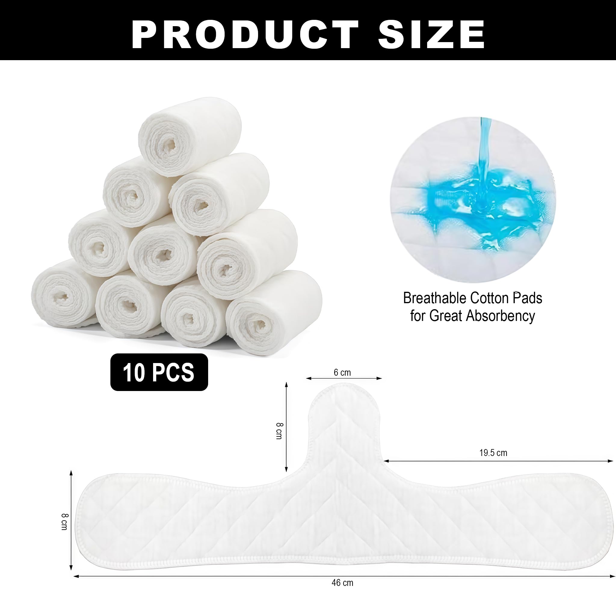 Inserti 10 Pezzi per Il Reggiseno per sudare, Cuscinetti protettivi Contro Il Seno in Cotone riutilizzabili, Traspiranti per Sport e Allattamento, Extra Morbidi
