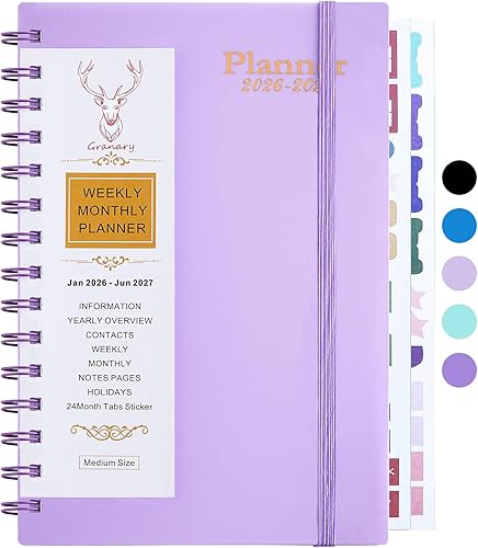 Miniatura 7 de Daily Planner 2026-2027, Weekly and Monthly Planner 2026-2027 Academic Year, January 2026-June 2027 Calendar Planner, 8.2"×5.5", 18 Months, Agenda