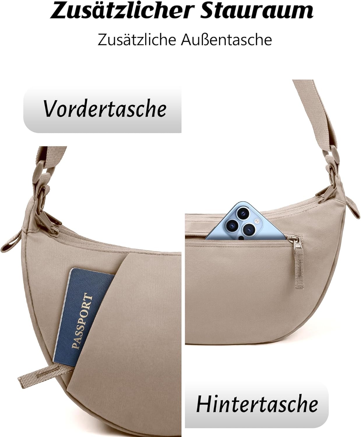 Crossbody Bag Lightweight Water Resistant Shoulder Bag Anti-Theft Handbag for Travel Daily Work Shopping