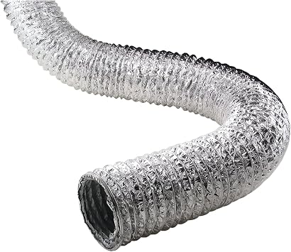 Deflecto F0450 Supurr-Flex 5-Ply 4-Inch Aluminum Flex Duct 50 Feet; Nonretail Bulk