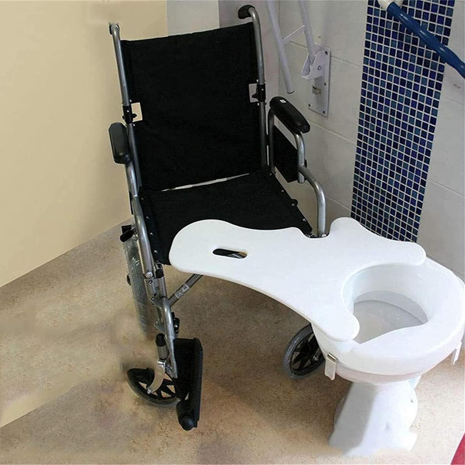 Bordo Curvo di Trasferimento 100Kg Heavy Duty Slide Boards con Maniglia, Adatto per Letto, Sedia A Rotelle, Sedia O WC, Ausili di Sollevamento di Sicurezza,Bianca