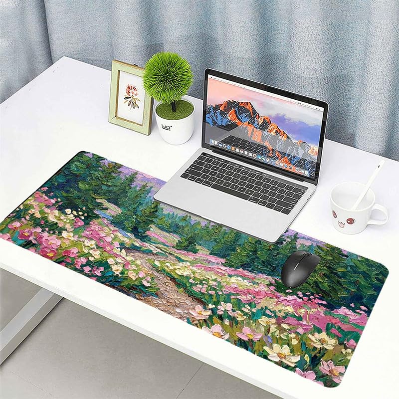 Tapis de souris antidérapant XXL cuir synthétique pour bureau - 6