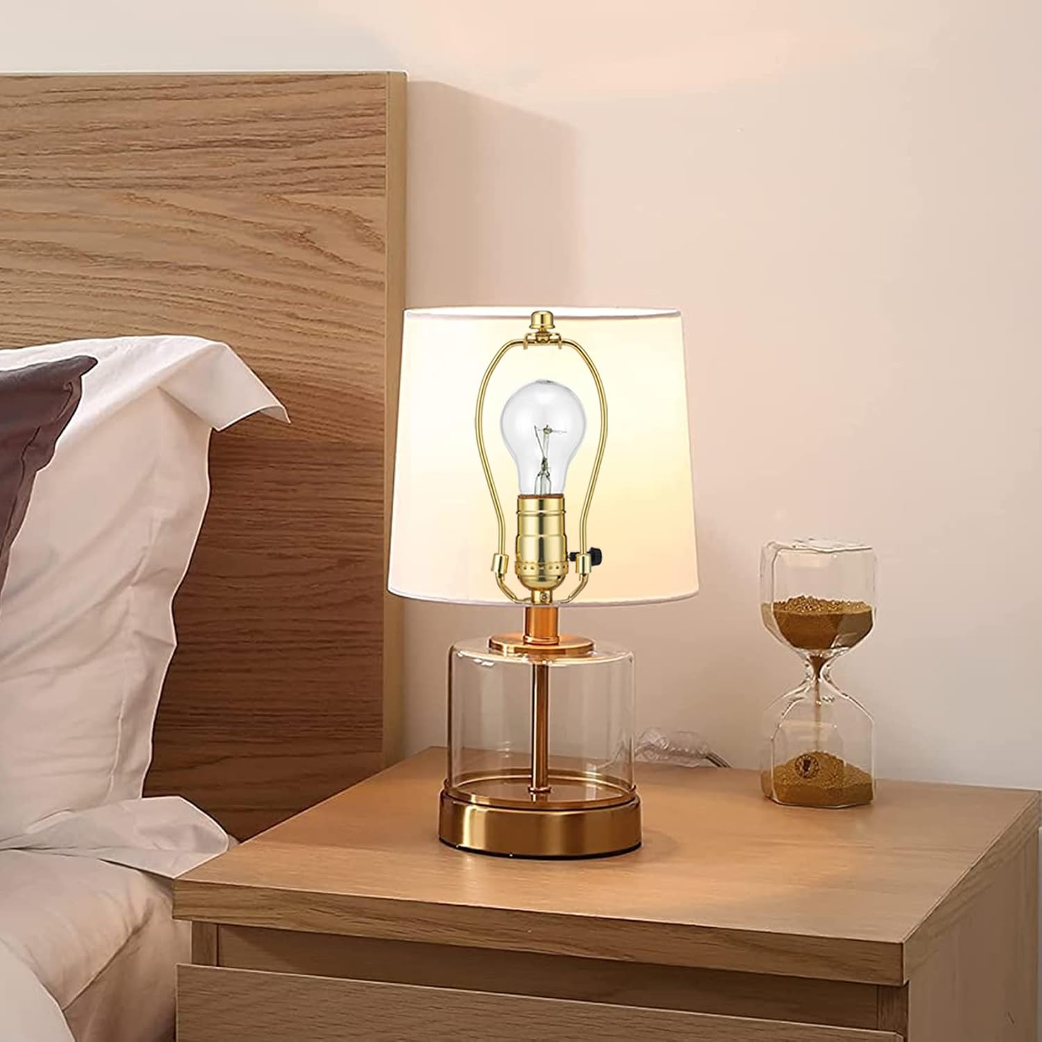 Lamp Harp 6 Inch, 2 Set Detachable LampShade Harp for Table and Floor Lamps, Heavy Duty Lamp Brackets with 3/8 Standard Saddle and Finials (Polished Brass)