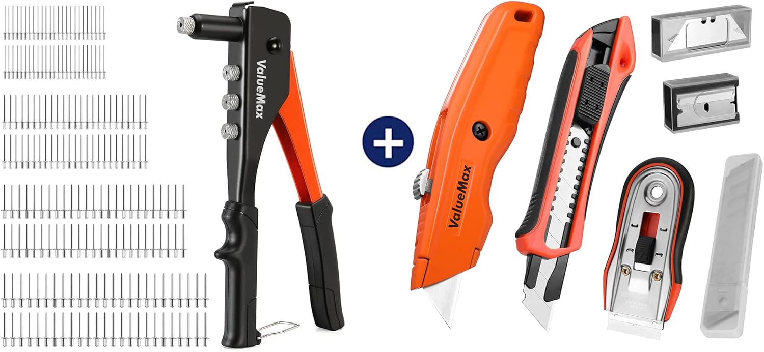 ValueMax 4in1 Hand Riveter/Rivet Gun Utility Knife and