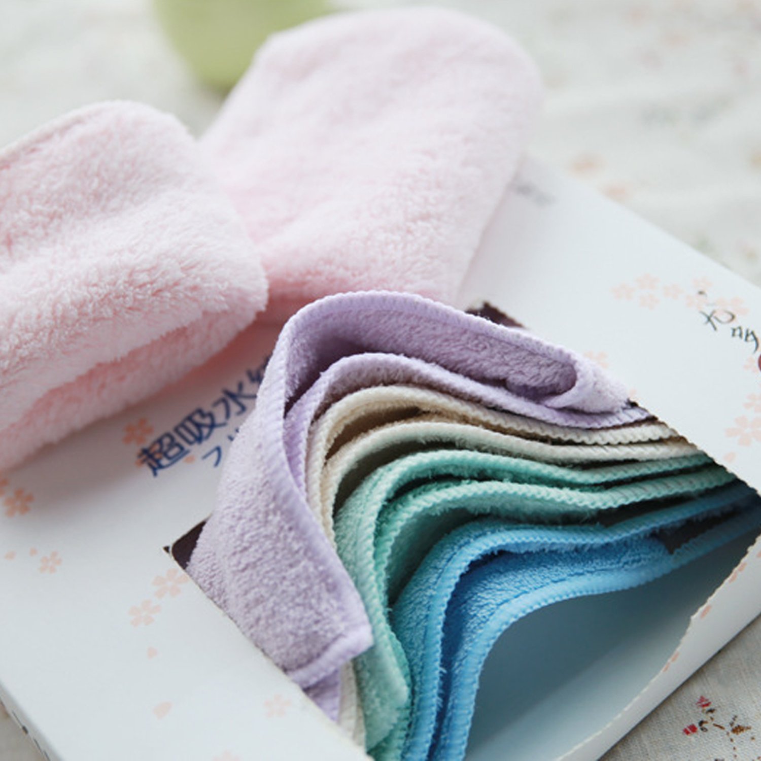 SONARIN Réutilisable Tissu microfibre Lingettes pour bébés Serviette bébé, plus douce, 100 lingettes(10 paquets)