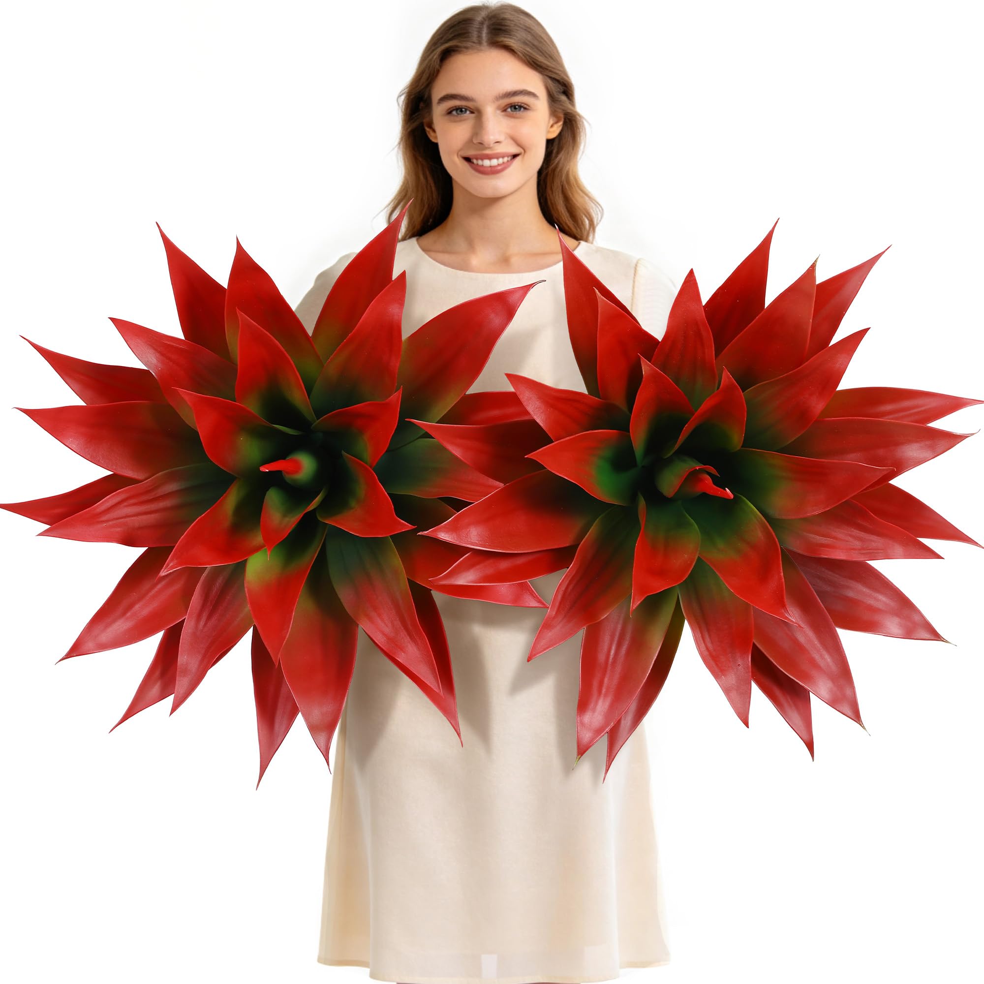 Wertuirk 28 Inch Artificial Agave Plant Set of 2
