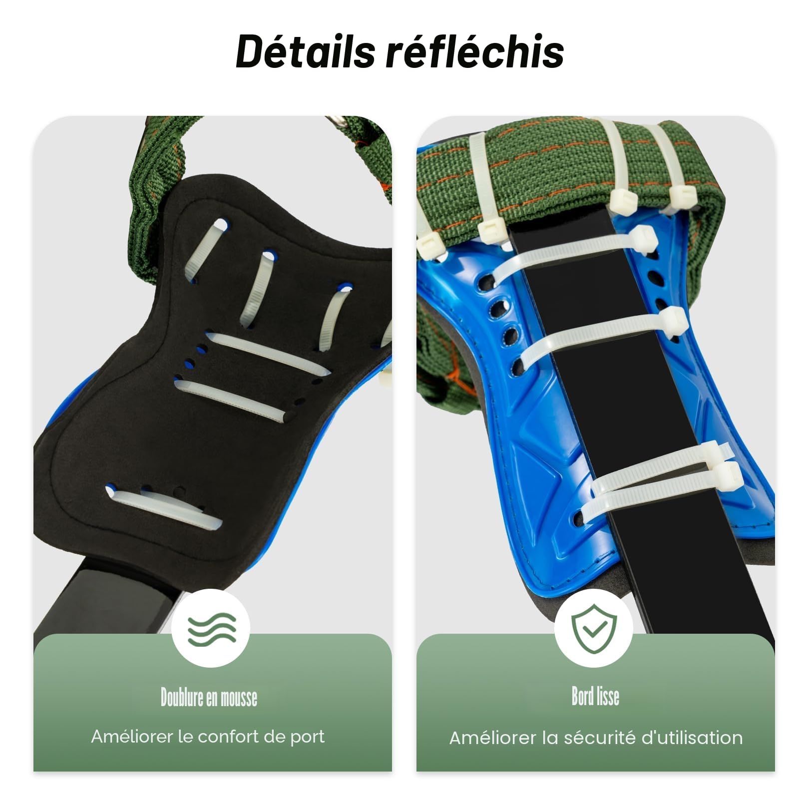 Ensemble d'équipement pour l'escalade d'arbres, crampons pour escalade d'arbres, crampons, aide au sauvetage, pointe pour l'alpinisme, escalade d'arbres