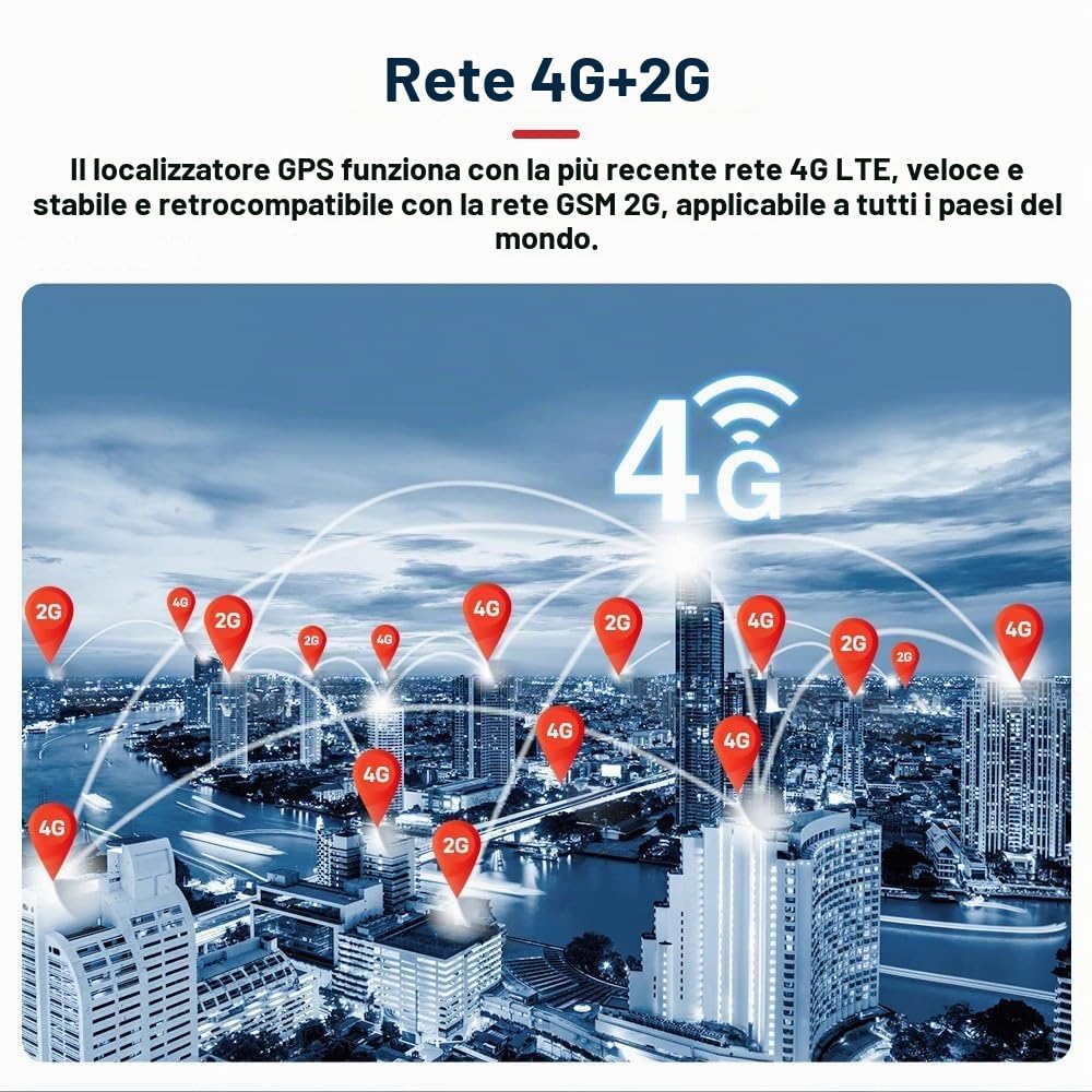 Mini 4G Localizzatore per Auto per Il Tuo Veicolo Micro Localizzatore GPS con Carta SIM Impermeabile Magnetica Nascosto In Tempo Reale Dispositivo Di Localizzazione GPS Per Auto E Bambini Anziani