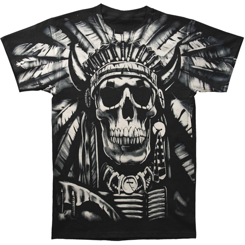 Liquid Bluemens Indian Skull T-shirt T-Shirt