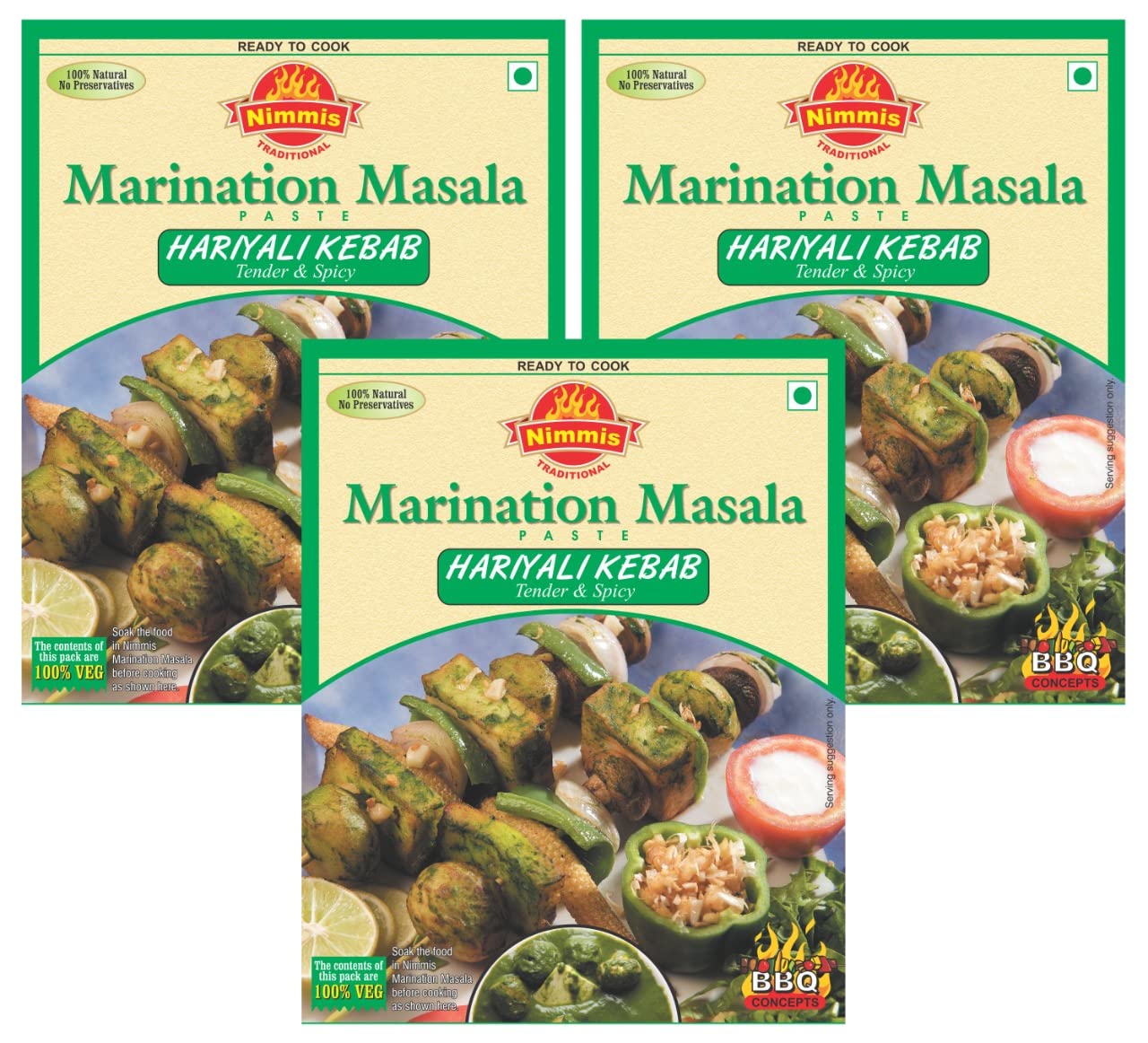 Nimmis Marination Grill Masala(Hariyali,Hariyali,Hariyali)Combo Of 3 (B07NDFCNF6) Amazon Price History, Amazon Price Tracker