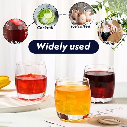 Miniatura 4 de Ziliny 24 vasos de vino transparentes sin tallo de 6 onzas, vasos de vidrio reciclables para vino tinto o blanco, suministros de cóctel, fiesta
