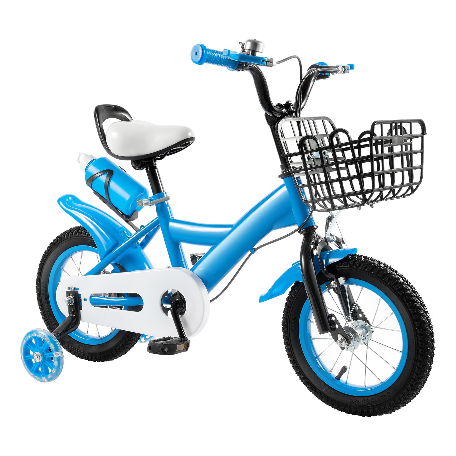 Vélo Enfant XUANYU 12-16 Pouces, 2 à 8 Ans, Avec Roues Stabilisatrices Amovibles Et Frein Rétropédalage - Idéal Pour Débutants