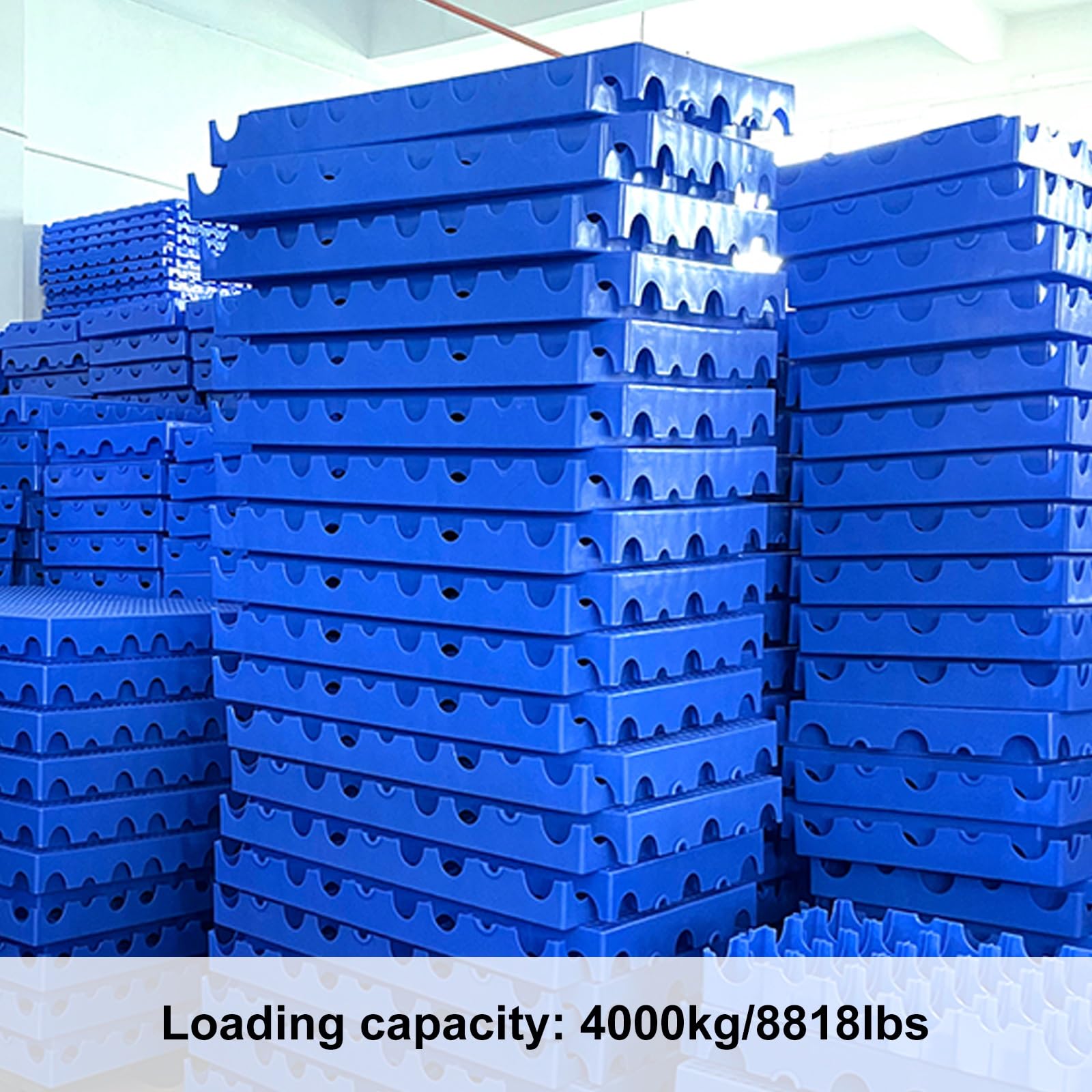 Pallet in plastica, Bancale pellet, Griglie traspiranti in HDPE, Scaffali per articoli, Pallet da pavimento leggeri e impilabili, per garage, Supermercati e seminterrati(100x70cm/39x27in)