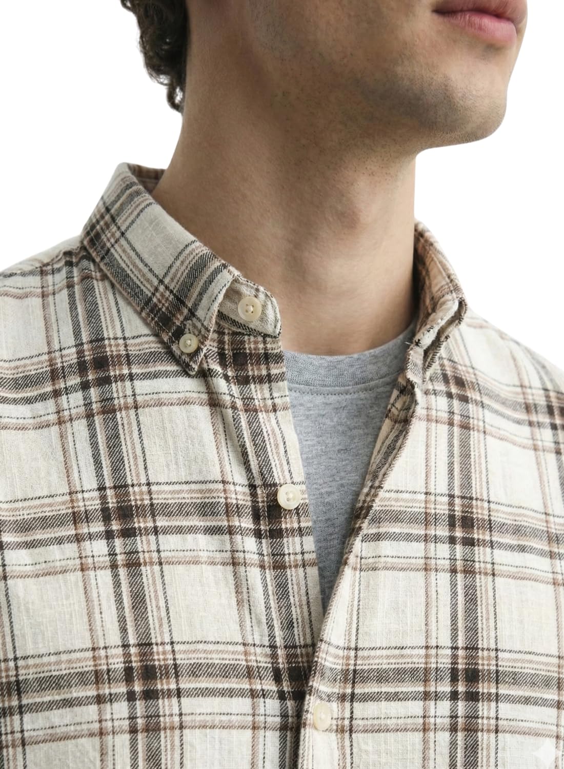 ADRO Camicia da uomo con strisce sottili | colletto abbottonato | maniche lunghe | camicie casual smart vestibilità regolare