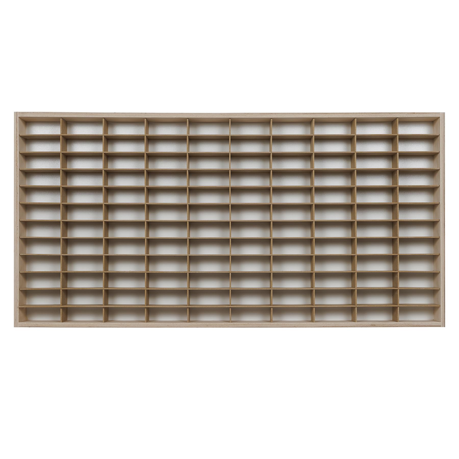 Vitrine murale - Vitrine murale haute avec 80 compartiments pour voitures à l'échelle 1:64 - Organisateur d'armoire murale en bois - Vitrine d'angle comme alternative aux objets de