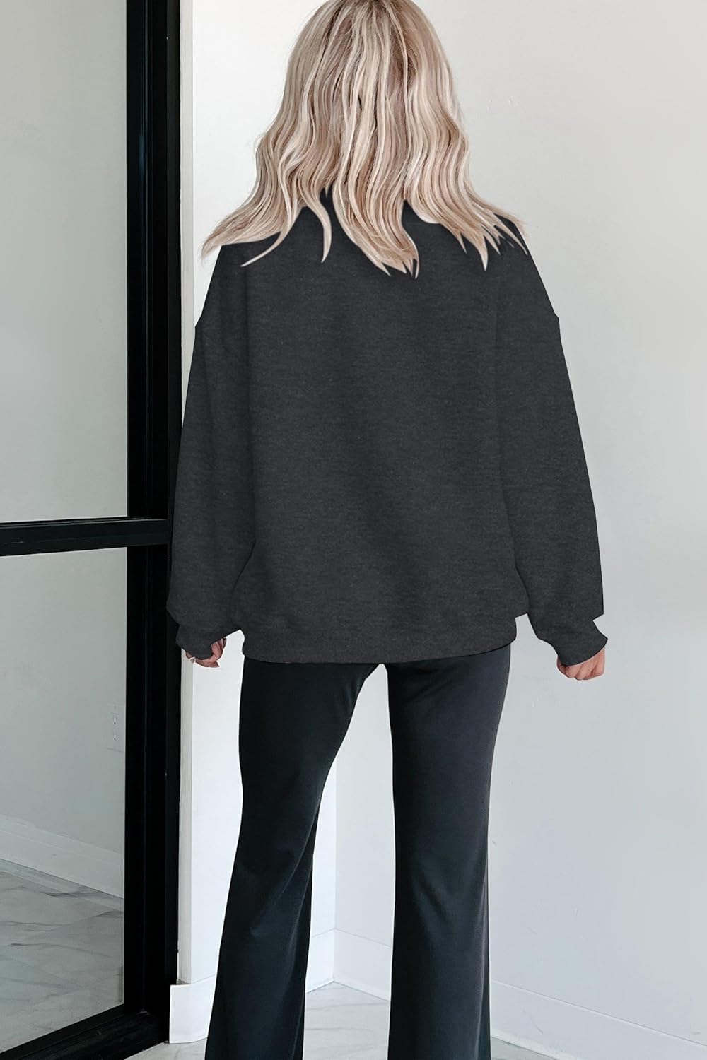 LUKYCILD Magic Kingdom Sweatshirts for Women Castle Oversized Sweatshirt Xmas Holiday Shirt Graphic Long Sleeve Pullover Tops - Image 5