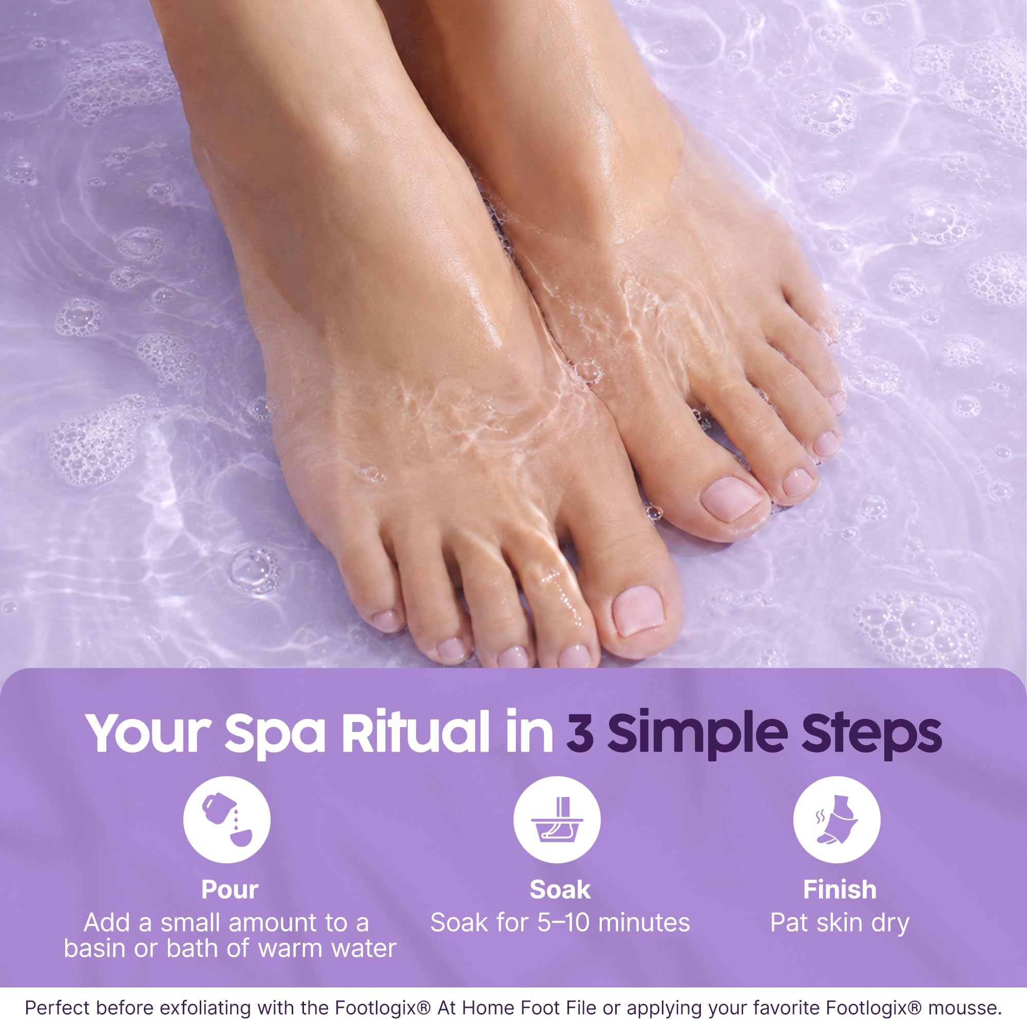 FOOTLOGIX Foot Soak Concentrate, Gentle Cleansing Foot Bath Formula