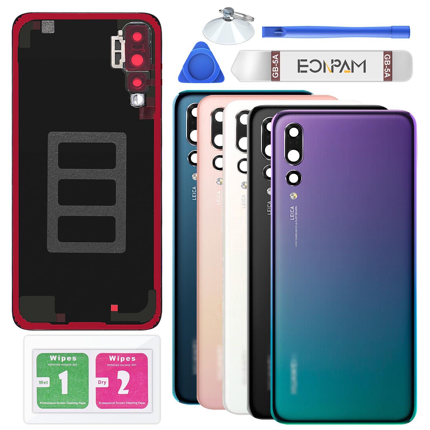 Tapa Trasera De Batería Para Huawei P20 (Negra