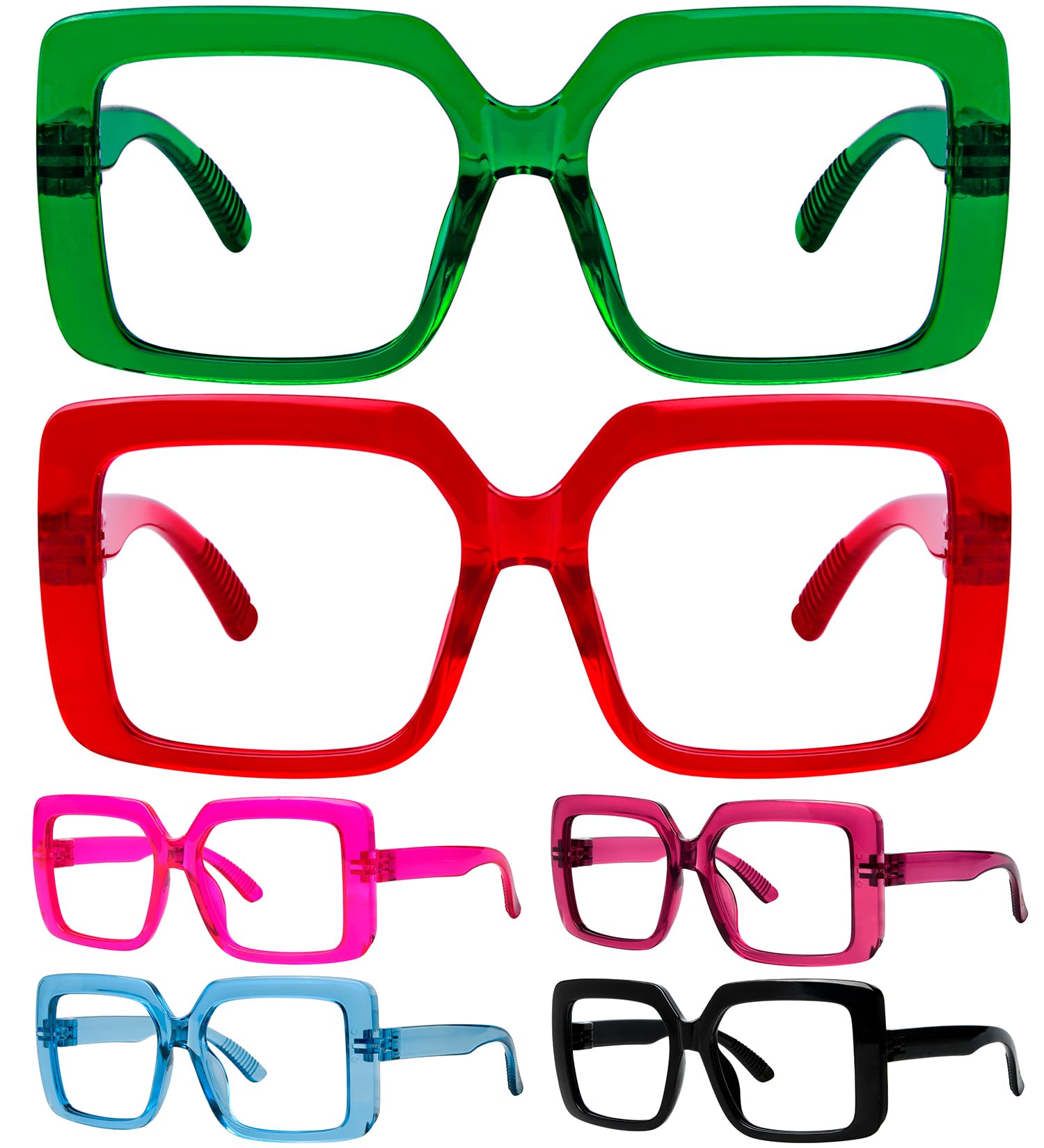 Eyekepper 4 Pack Classic Reading Glasses for Women and Men Include Reading Sunglasses Two-Tone Readers 6 Pack Mix Color 3.75 x