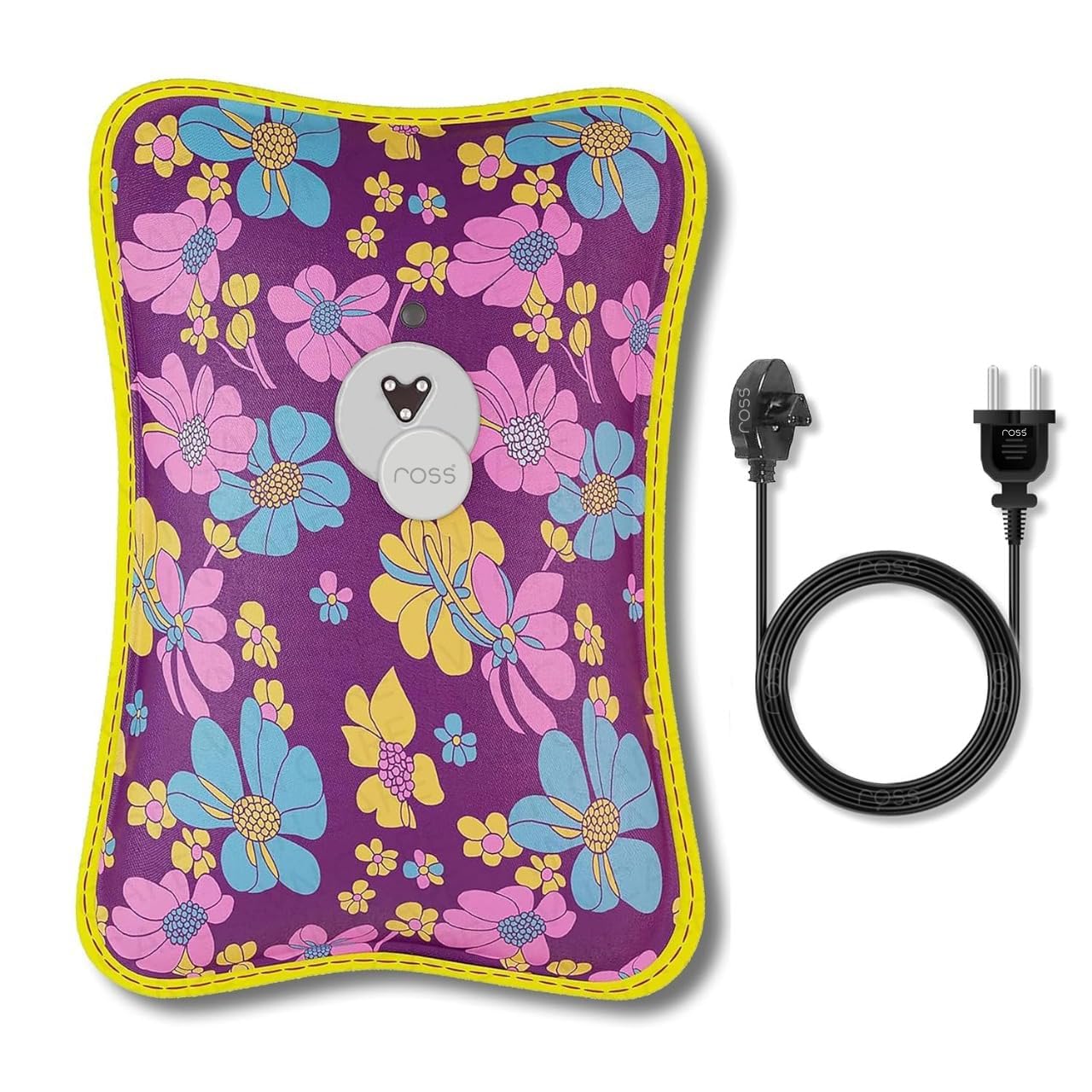 Ross Electric Hot Water Bag & Heating Pad | Rechargeable Gel Hot Bag for Pain Relief, Back Pain, Cramps, Muscle Aches & Winter Warmth | Fast Heating, No Water Filling Needed, Soft Fabric | Men & Women