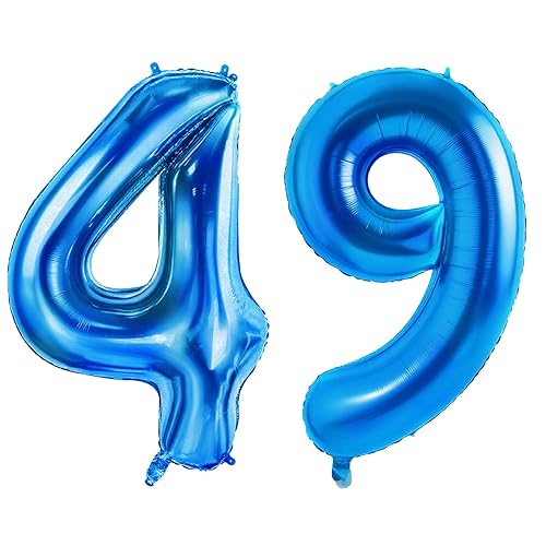 Number 49 Balloons for 49th Birthday Party Decorations, 0-100 Large