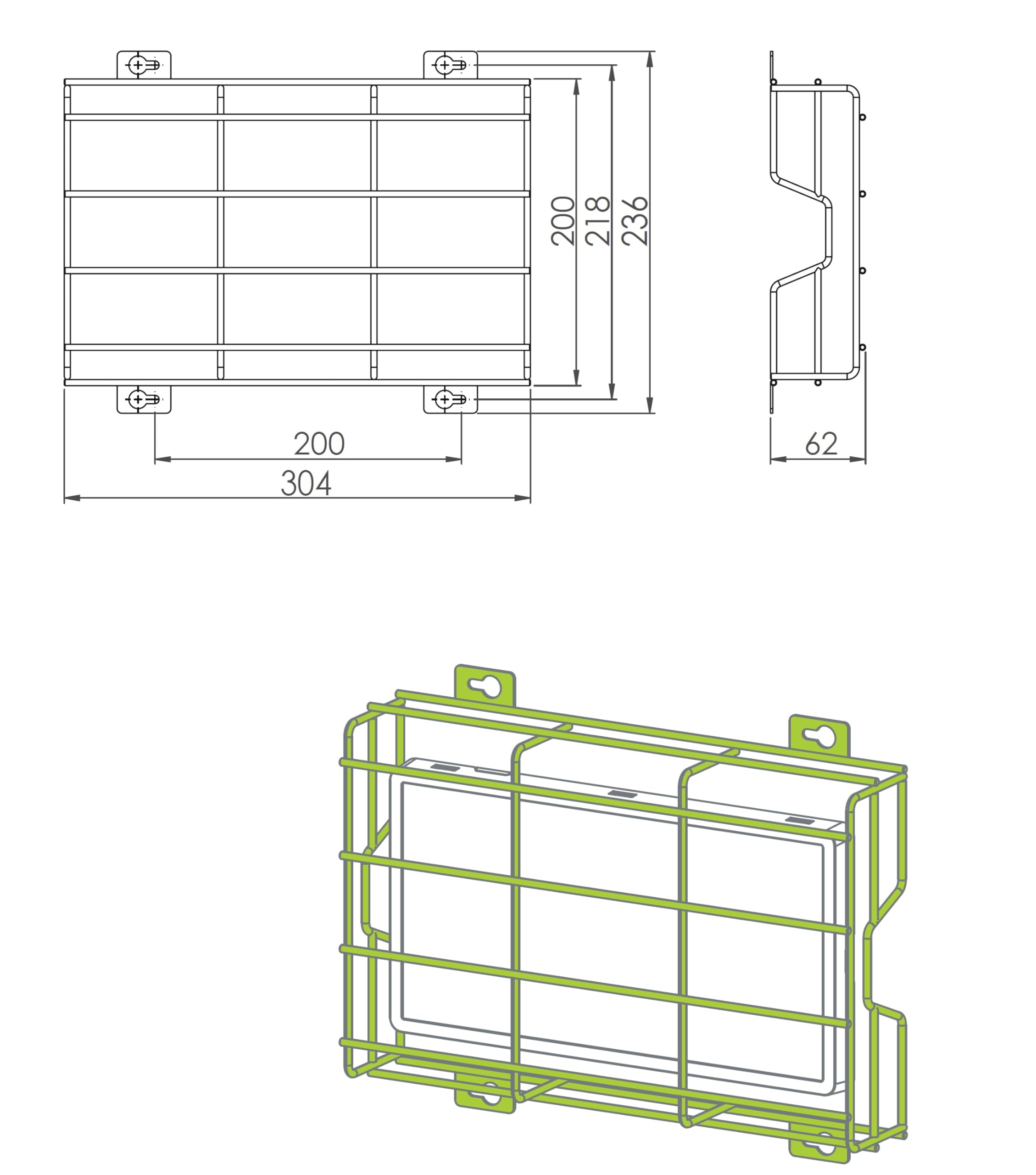 Grille de protection - Éclairage d'urgence EXIT - Protection de la lampe