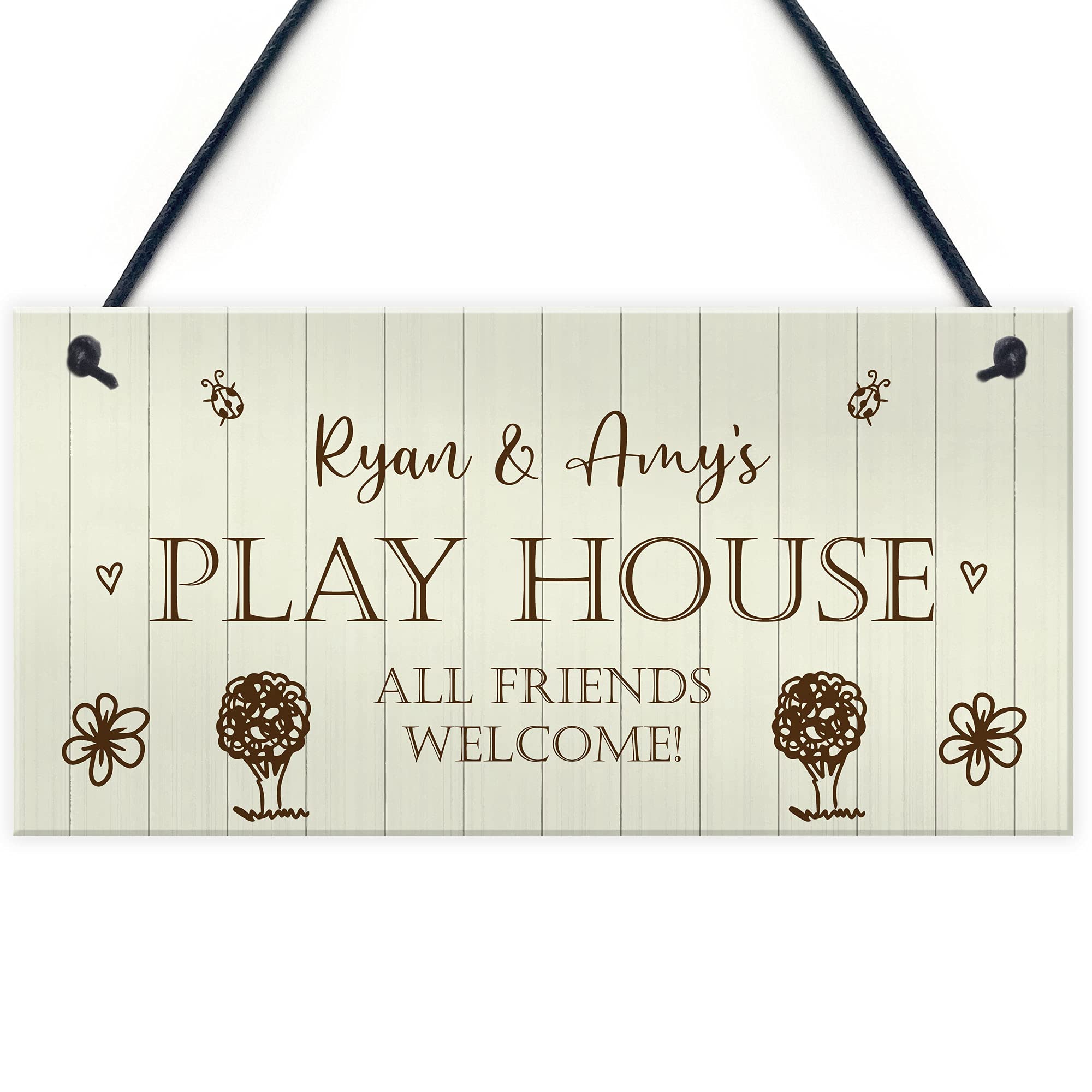 Funny Playhouse Sign Hanging Door Sign Garden Summerhouse Sign Daughter Son Gift