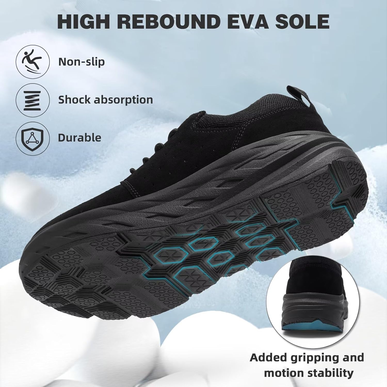OrthoComfoot Men's Orthopedic Comfortable Diabetic Wide Shoes: Arch Support Plantar Fasciitis Neuropathy Leather Walking Shoes, Wide Toe Box Outdoor Standing Work Casual for Foot & Heel Pain Relief