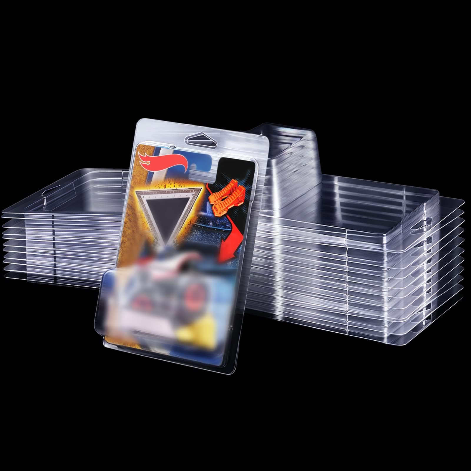 Tatuo 12 Pcs Protector Packs Compatible with Hot Wheels Model Car Clamshell Cases Plastic Car Display Protective Case Clear Die Cast Blister Pack Covers Storage(7.5 x 6 x 2 Inch,Classic Style)