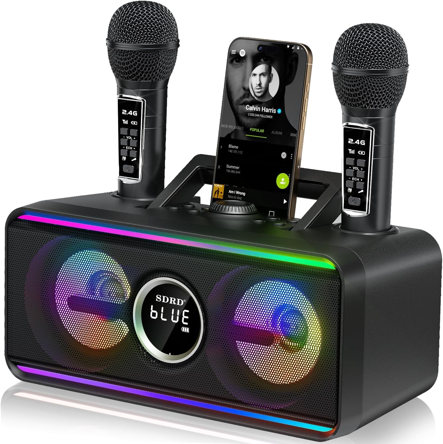 Amazon.com: SDRD 216 Bluetooth Karaoke Machine for Adult Kid with